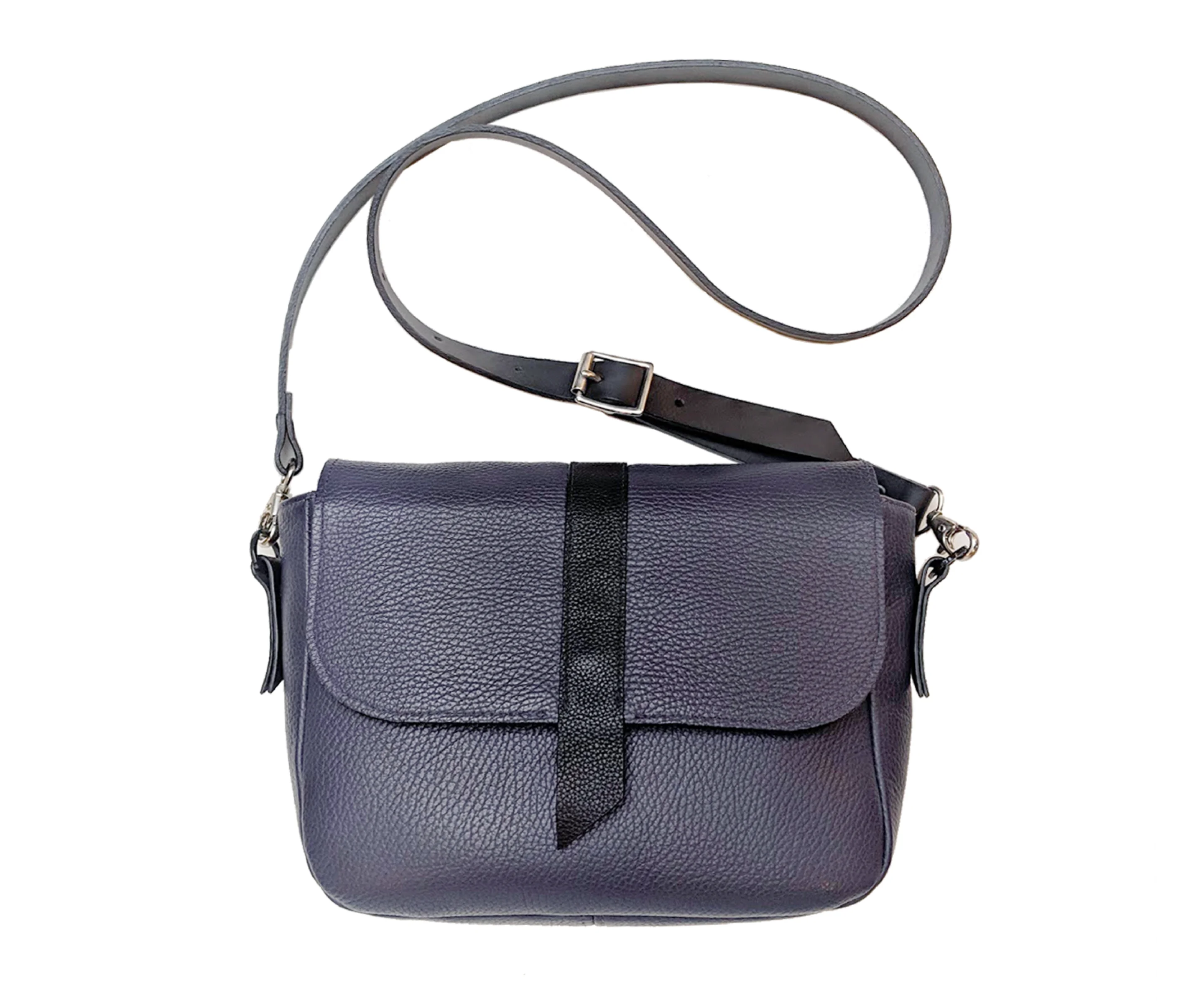 Blue satchel front