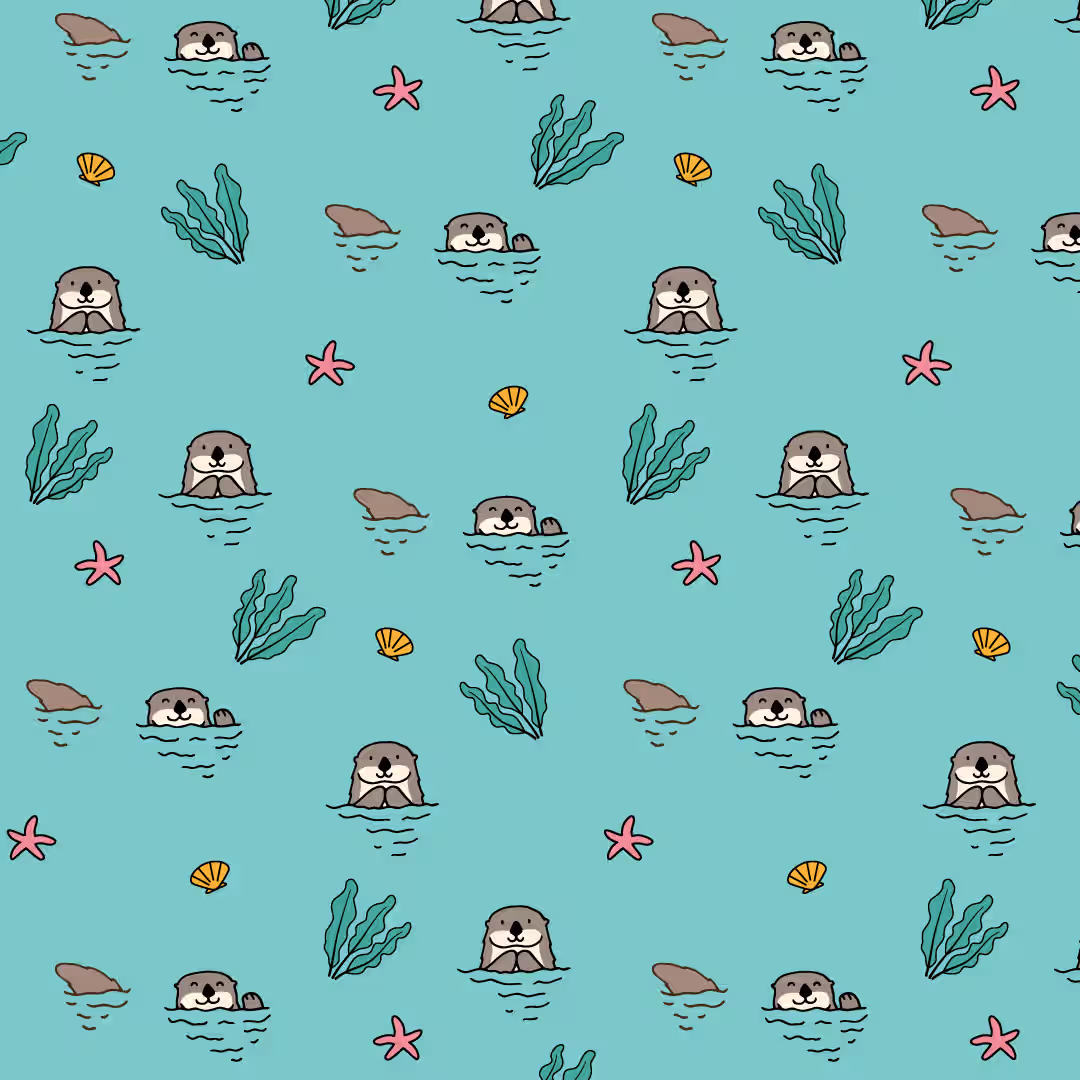 Otter print pattern 1