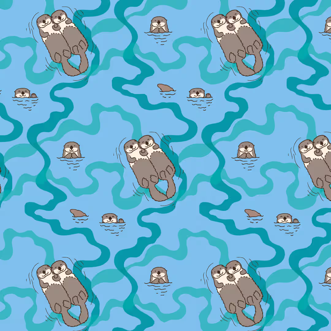 Otter print pattern 2