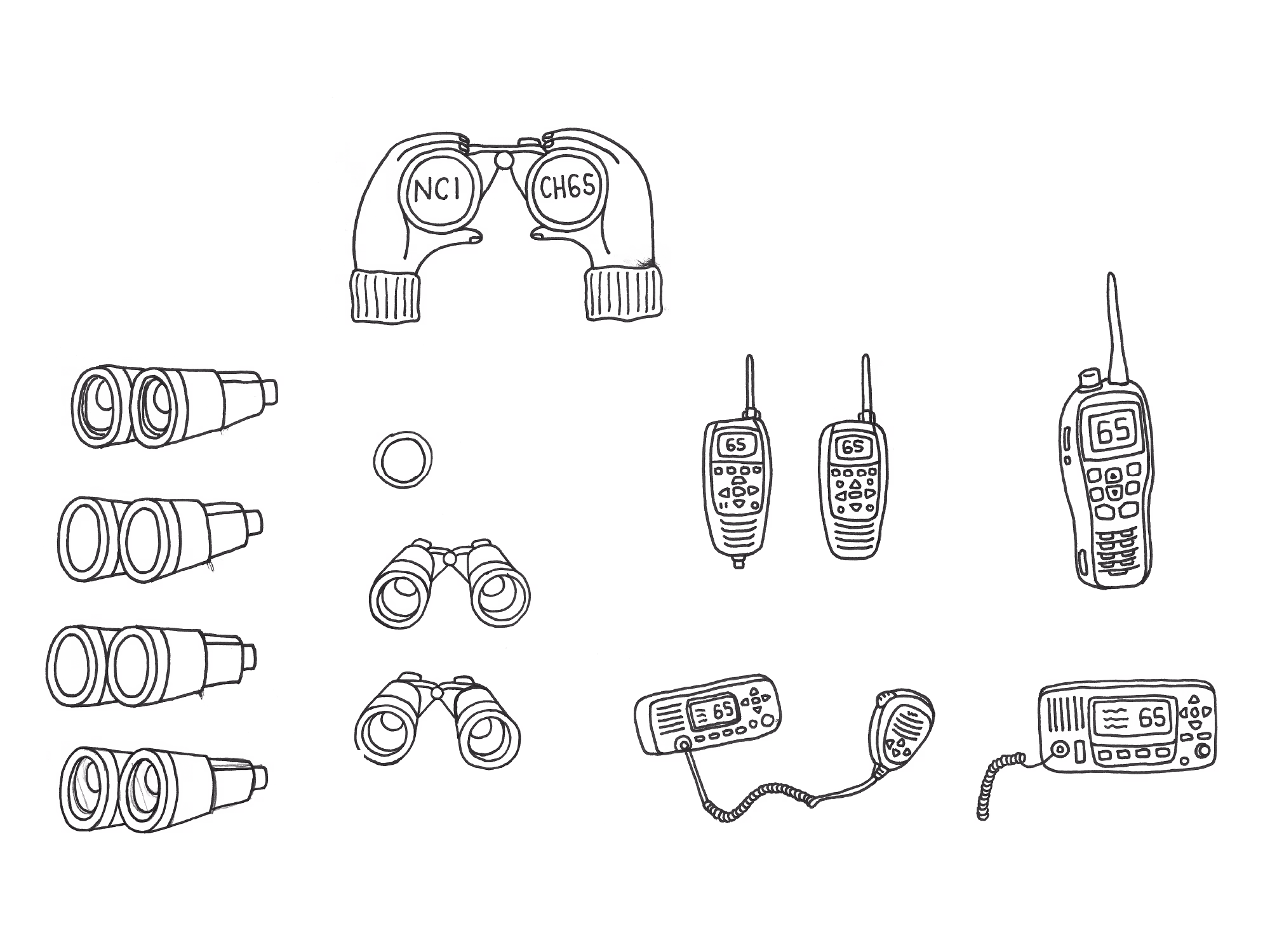 Binoculars sketch