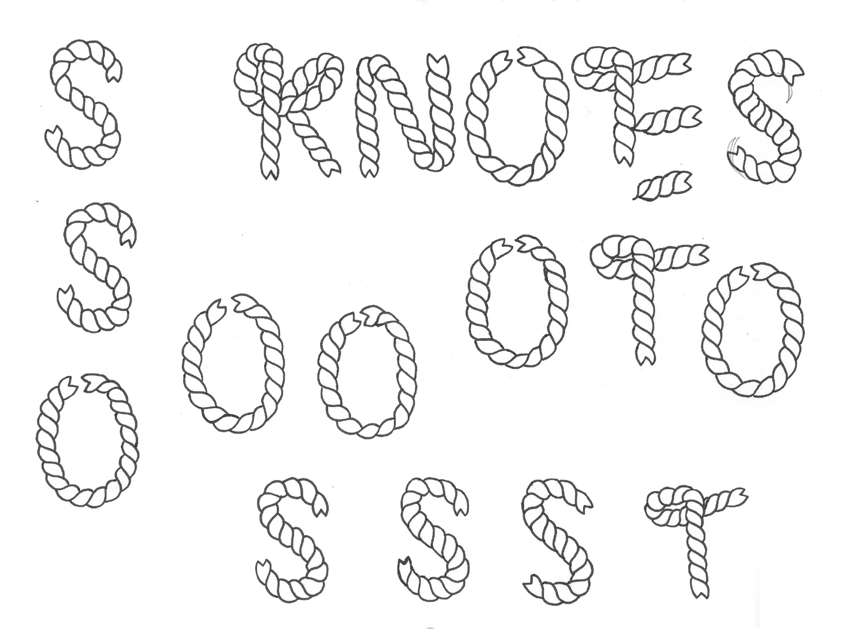 Knot letters sketch