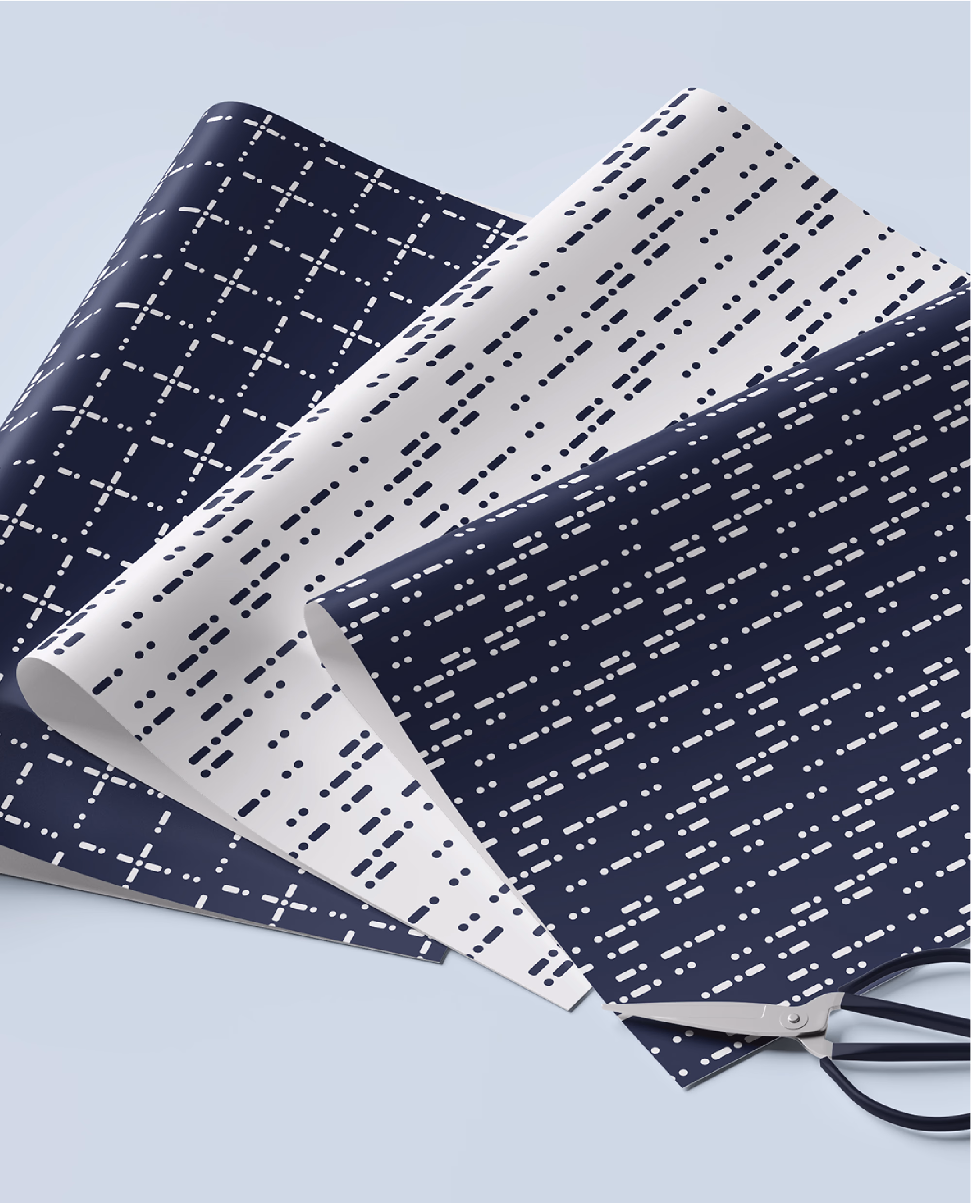 Morse pattern wrapping design