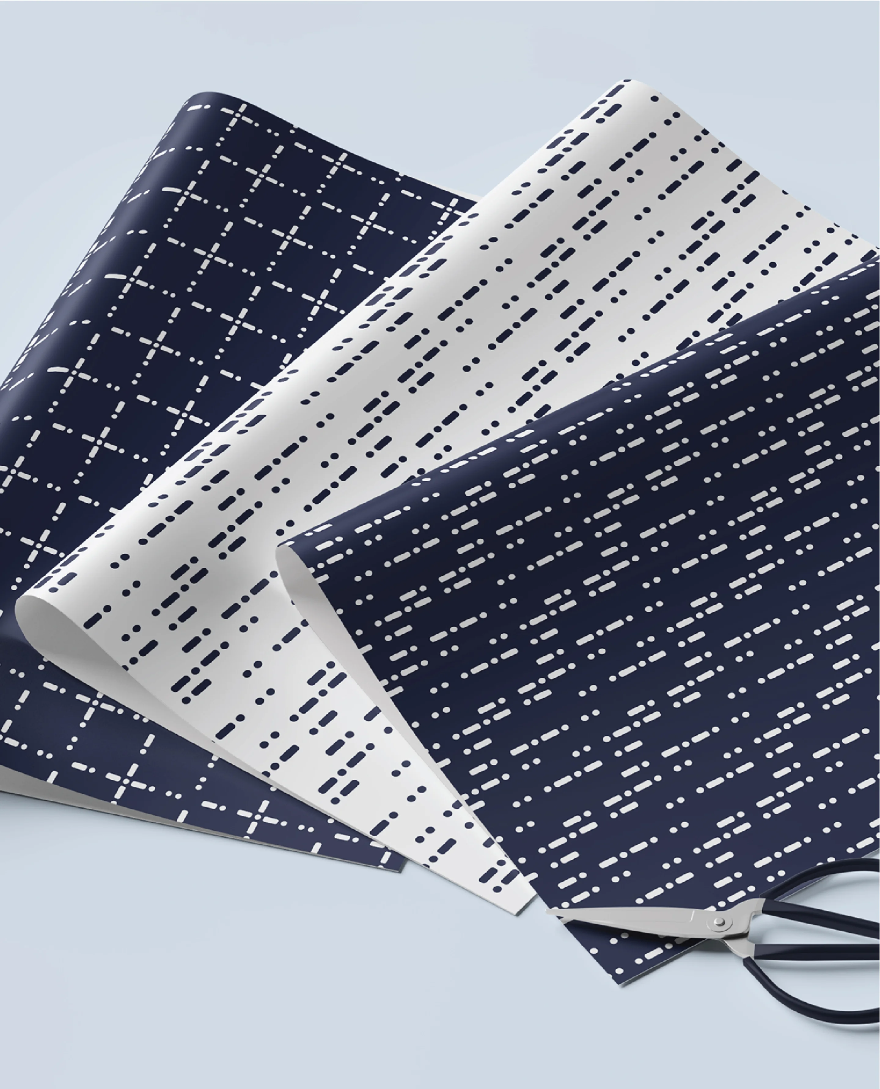 Morse pattern wrapping design