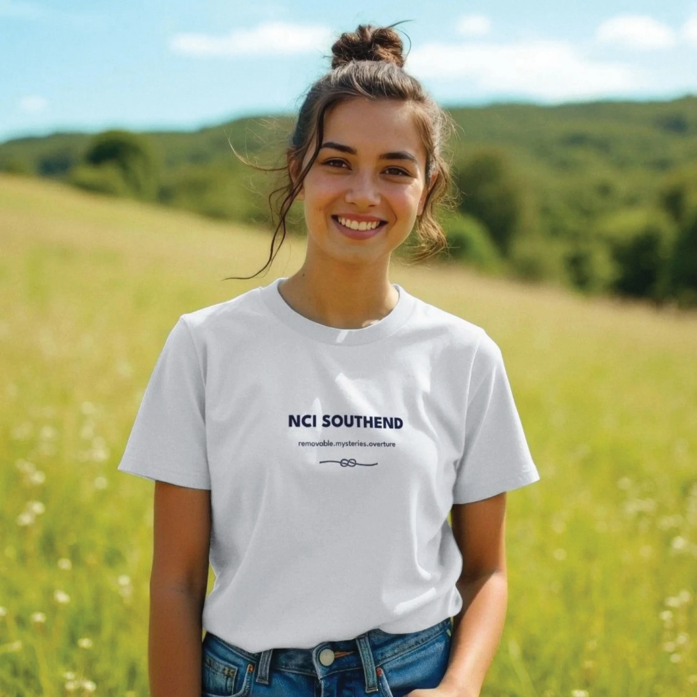 NCI Southend t-shirt on model