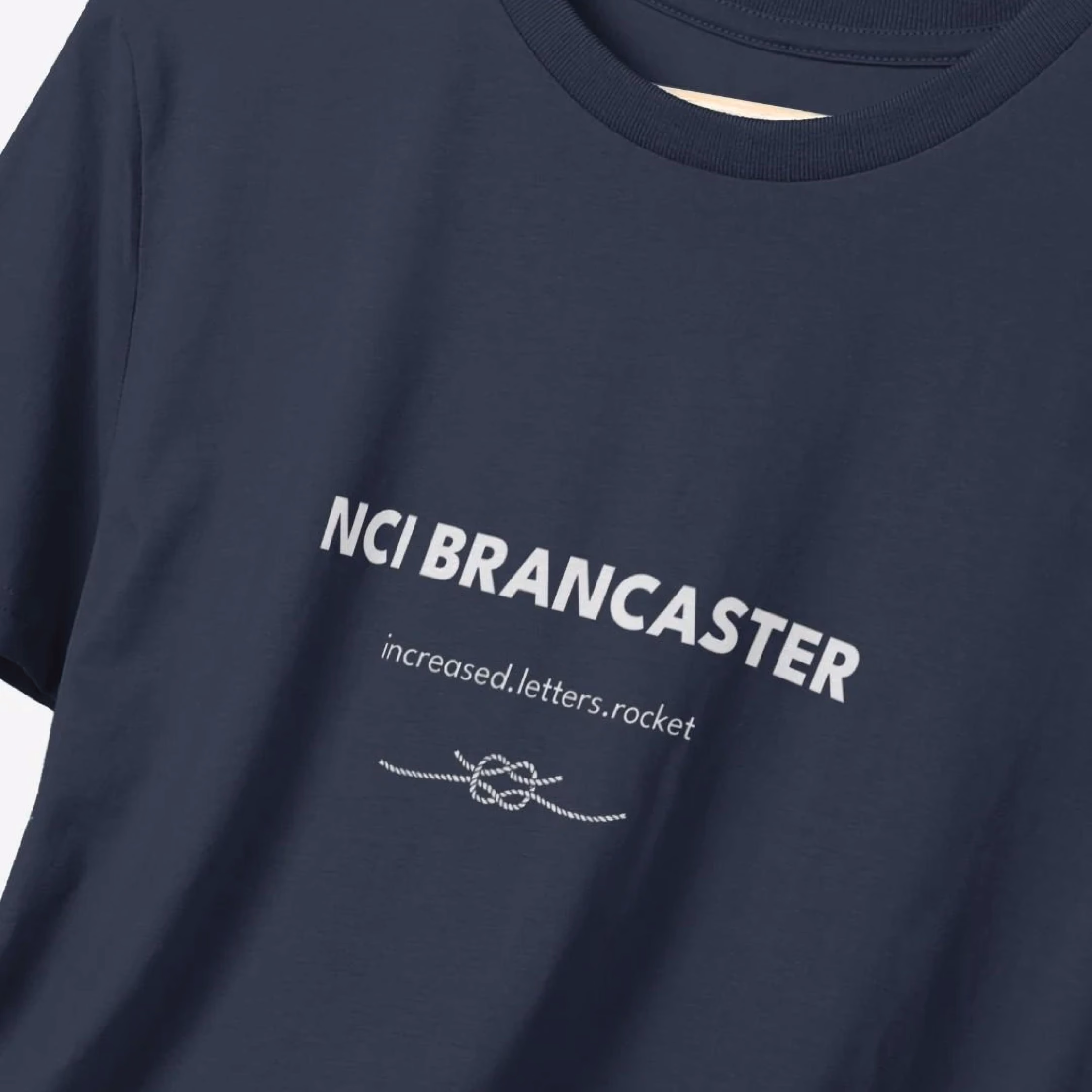 NCI Brancaster t-shirt close-up