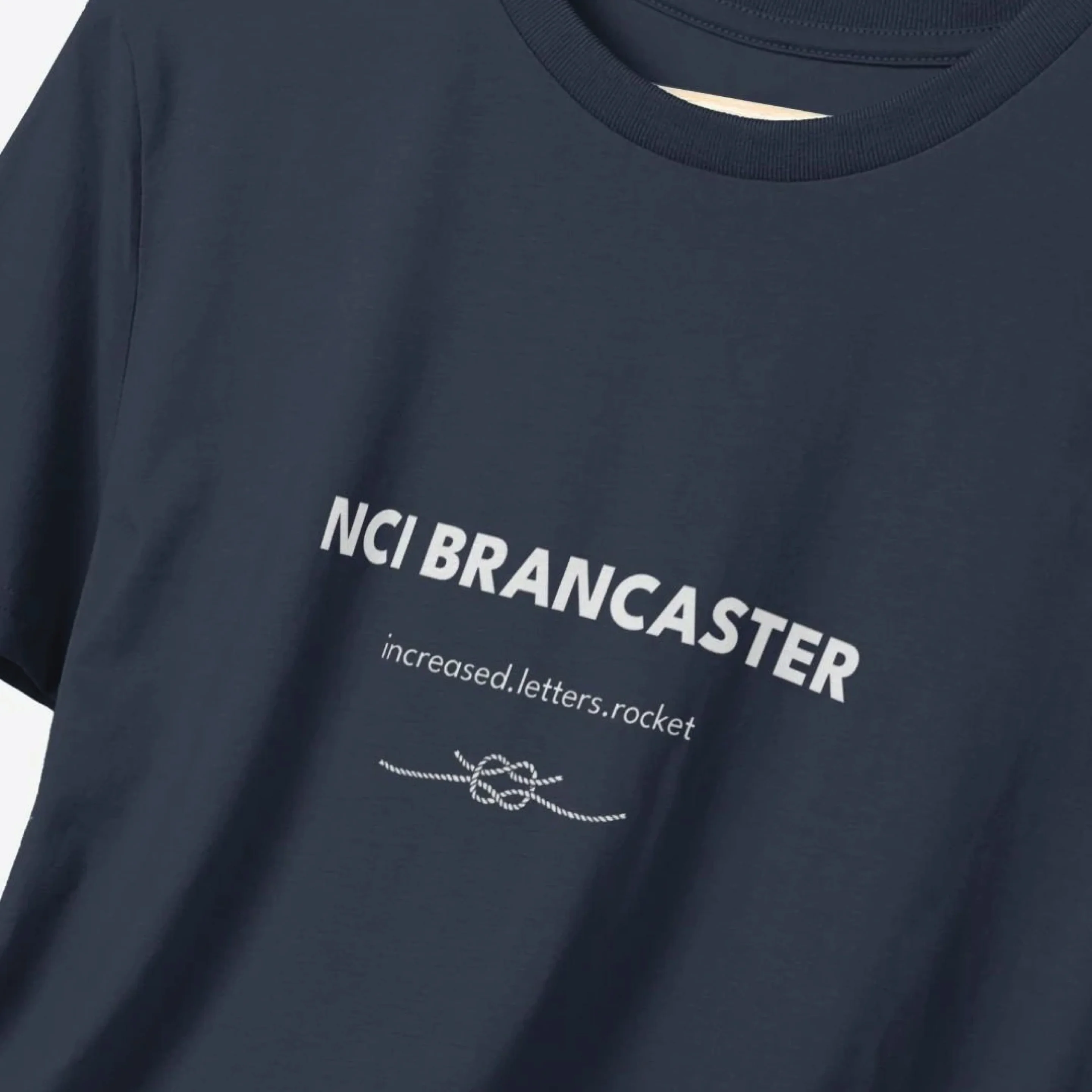 NCI Brancaster t-shirt close-up